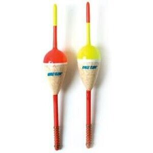 Eagle Claw Balsa Wood Fishing Floats Bobber Stops Included Precision Turned 2-Pk